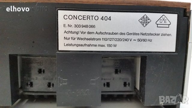 Ресивър Telefunken concerto 404, снимка 4 - Ресийвъри, усилватели, смесителни пултове - 29952743