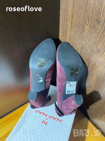 Naf Naf нови дамски велурени обувки с кутия, снимка 6 - Дамски елегантни обувки - 39439210