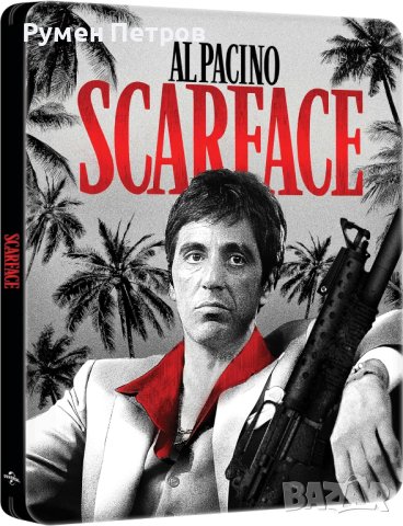 Нов 4K + Blu Ray Steelbook SCARFACE - БЕЛЯЗАНИЯ - Специално издание, снимка 2 - Blu-Ray филми - 44443836