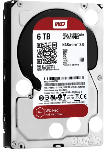Хард диск WD Red WD60EFRX 6TB/NAS/3.5"/SATA