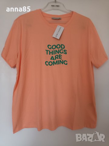 Оранжева тениска Good things, снимка 3 - Тениски - 40317432