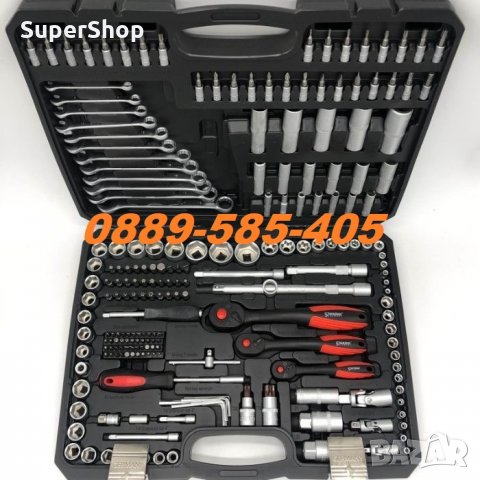 Професионално НЕМСКО гедоре 216 части - инструменти ключове гидоре комплект в куфар, снимка 4 - Куфари с инструменти - 31870631