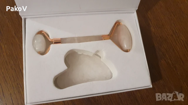 Премиум сет за лице “Anti‑Aging Facial Massage” – Ролер и Гуа Ша, снимка 2 - Масажори - 51130355