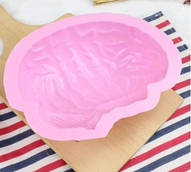 3D Огромна глава мозък силиконова форма молд за кекс желе шоколад торта гипс, снимка 4 - Форми - 25302954