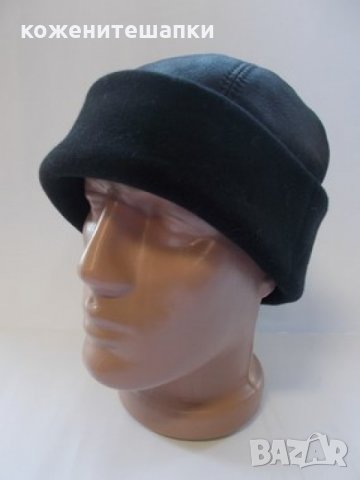 Мъжка кожена шапка,черна-18