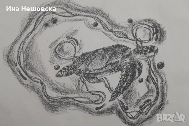 Отпечатък с материал креда