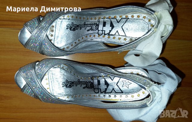 Дамски сребристи обувки , снимка 5 - Сандали - 33979663