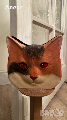 Винтидж Авторски салфетник– рисувано лаково дърво, подписан., снимка 3 - Аксесоари за кухня - 53065485