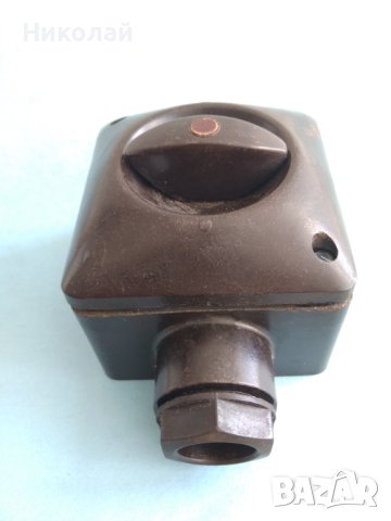 Старинен ел ключ за външен монтаж, снимка 8 - Антикварни и старинни предмети - 40253266