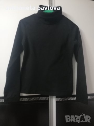 Черно поло, снимка 3 - Блузи с дълъг ръкав и пуловери - 39007190