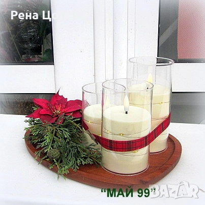 Коледен подарък свещник, снимка 3 - Декорация за дома - 52670586