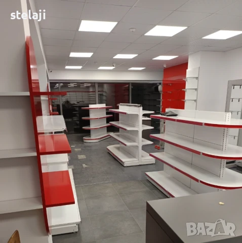 Островен стелаж за аптека, книжарница, зоомагазин, детски магазин и др, снимка 3 - Стелажи и щандове - 48751159