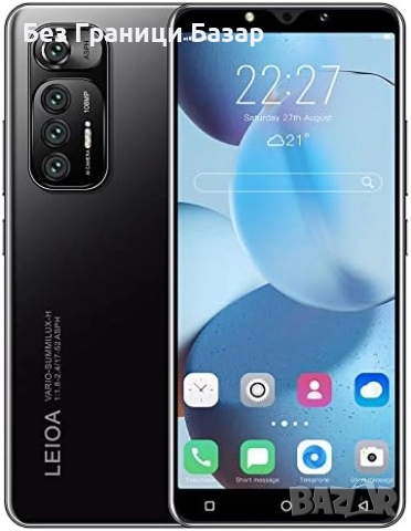 Нов отключен телефон Син Смартфон M10 5 инча, 3G, Dual SIM, 16GB памет, 5MP камери