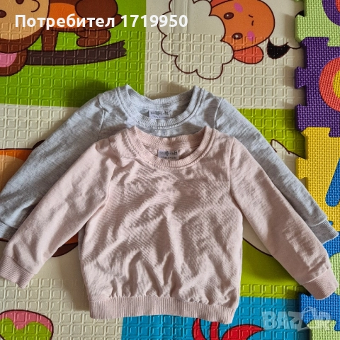 Лот бебешки блузи 6-9м, 74 см, снимка 2 - Детски Блузи и туники - 52060337
