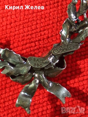 СТАРО АРТ ДЕКО ВИНТИДЖ УКРАШЕНИЕ СРЕБРО 800 с МНОГО ПЕЧАТИ ЮВЕЛИРНА ИЗРАБОТКА РЯДЪК ПЕНДАНТ 26335, снимка 2 - Антикварни и старинни предмети - 34854639