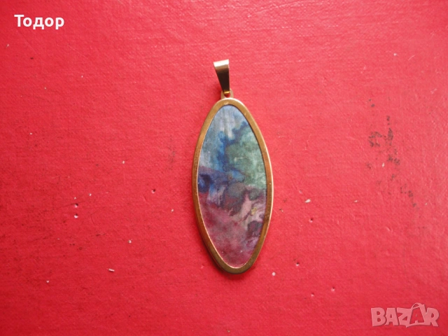 Позлатено колие медальон 3, снимка 6 - Колиета, медальони, синджири - 53061888