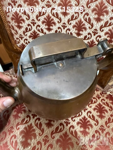 Античен стар масивен меден чайник, снимка 2 - Други ценни предмети - 53247080