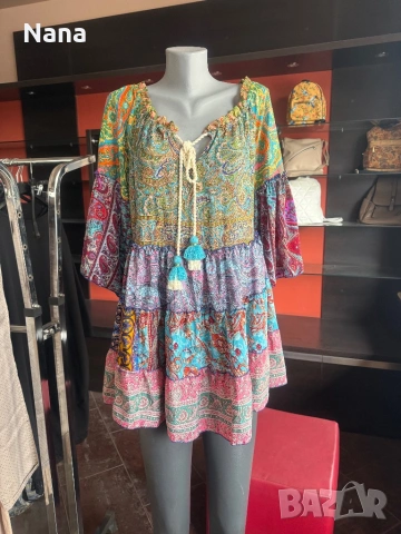 ВСИЧКО ПО 7€ ЗА БРОЙ ТУНИКИ, БЛУЗИ , ПАНТАЛОНИ, снимка 11 - Рокли - 54130574