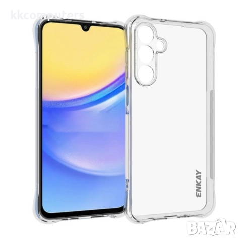 Samsung Galaxy A16 5G / A16 4G Удароустойчив ENKAY Силиконов Калъф и Протектор