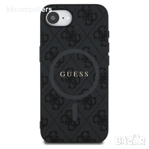 Оригинален кейс Guess HC MagSafe PU 4G Ring Classic Logo, За iPhone 16e, Черен, снимка 2 - Калъфи, кейсове - 50448491