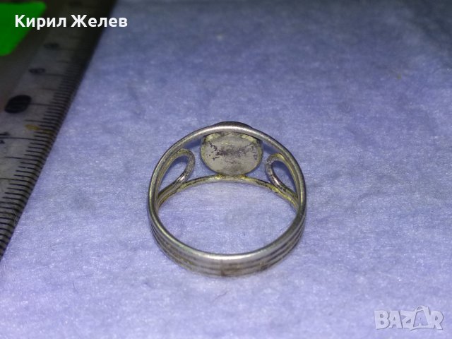 Стар СРЕБЪРЕН АЖУРЕН РЕТРО АРТ ПРЪСТЕН ВИСОКА ПРОБА СРЕБРО с ГНЕЗДО За ВГРАЖДАНЕ на КАМЪК 40545, снимка 16 - Антикварни и старинни предмети - 42762975