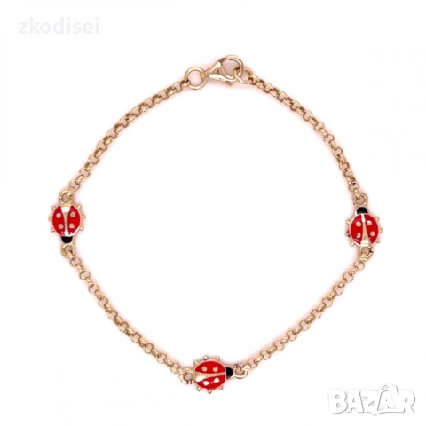 Златна детска гривна 2,0гр. 15,5см. 14кр. проба:585 модел:33670-2