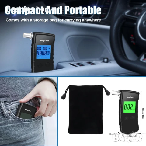  Алкотестер, полицейски точен алкохолен тестер, снимка 5 - Друга електроника - 50571165