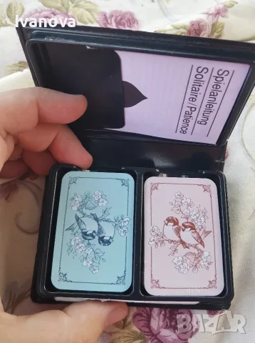 Комплект мини карти за пасианс , снимка 2 - Карти за игра - 56432486