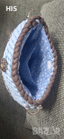 Луксозни плетени дамски чанти, ръчно изработени, с дълга дръжка за през рамо, , снимка 15 - Чанти - 40479121