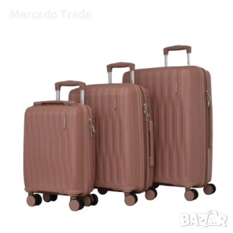 Комплект куфари Mercado Trade, 3бр., 1033, Различни цветове, снимка 4 - Куфари - 52250066
