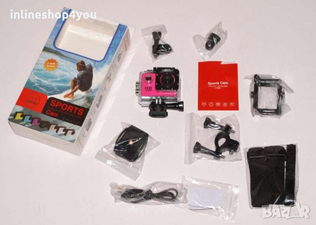 Екшън Камера 1080p 16 MP с аксесоари - Waterproof Action Camerа, снимка 4 - Камери - 34175872