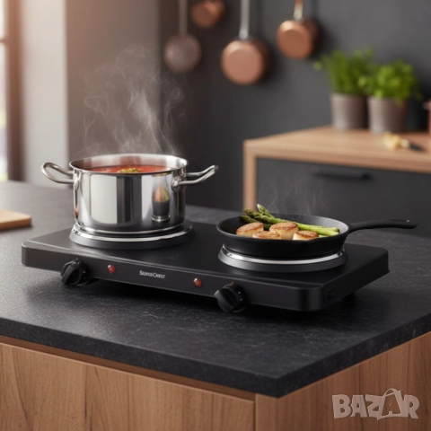 Двоен котлон SilverCrest - 2500W – две ястия едновременно, снимка 7 - Друга електроника - 51852435