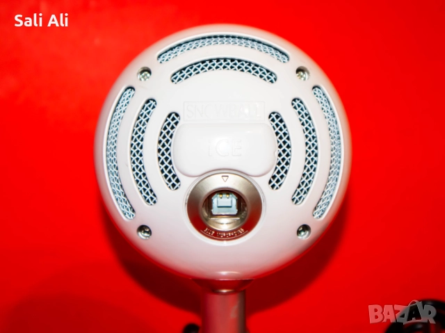 Бял USB микрофон Logitech Blue Snowball iCE, подкаст стрийм запис звук, снимка 5 - Микрофони - 51795733