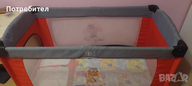 Детско сгъваемо легло с матрак и повивалник , снимка 1 - Бебешки легла и матраци - 37882903