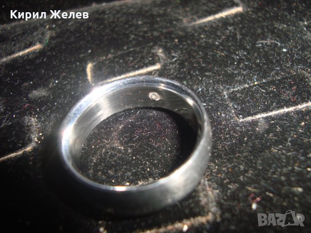 СТОМАНЕН ПРЪСТЕН с ОТВЪТРЕ ВГРАДЕН СКЪПОЦЕНЕН КАМЪК МНОГО ОРИГИНАЛЕН ТИП ХАЛКА 19695, снимка 7 - Пръстени - 32101929