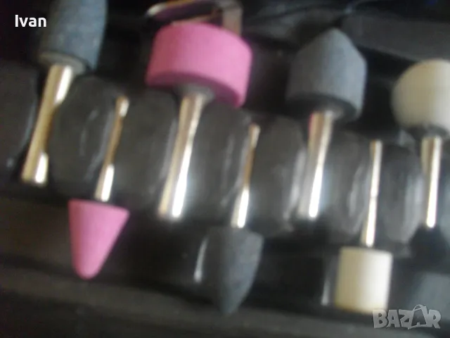 НОВ 12 ЧАСТИ ПЪЛЕН КОМПЛЕКТ БЕЛГИЙСКИ ПНЕВМАТИЧЕН ПРАВ ШЛАЙФ ЦАНГА ф6мм С АКСЕСОАРИ VOS, снимка 7 - Други инструменти - 49765139