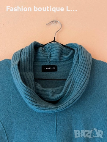 Нова тюркоазена памучна блуза с джобчета 🩵💙💚, снимка 3 - Блузи с дълъг ръкав и пуловери - 53929685