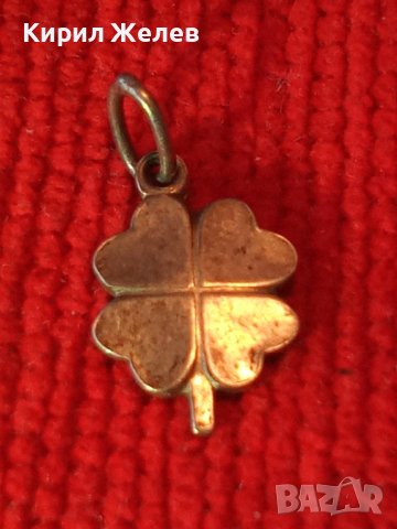 ЧЕТИРИЛИСТНА ДЕТЕЛИНА СТАР СРЕБЪРЕН ПЕНДАНТ МАРКИРАНО СРЕБРО ВИСОКА ПРОБА МАЙСТОРСКО БИЖУ 71081, снимка 2 - Антикварни и старинни предмети - 39307521