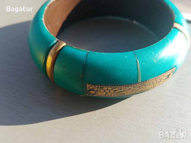 Възрожденски накит,19в,османска гривна,бронз, едра,от на баба чеиза голяма , снимка 11 - Антикварни и старинни предмети - 35469390