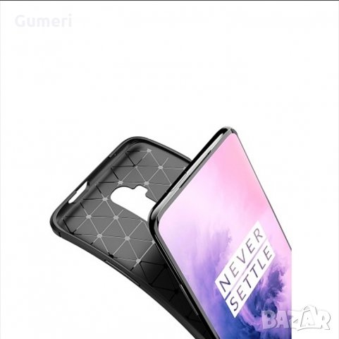  OnePlus 7T Pro Карбонов удароустойчив гръб , снимка 4 - Калъфи, кейсове - 29933815