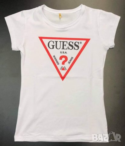 Дамски тениски Guess в бял и черен цвят 