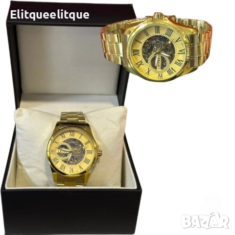 Луксозен златен часовник LEIYI – елегантност и стил в едно, снимка 5 - Мъжки - 52278149