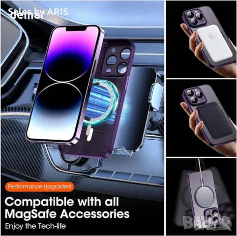 KPPIT Магнитен калъф за iPhone 13 Pro Max 6,7 инча Съвместим с MagSafe, снимка 4 - Калъфи, кейсове - 49844403