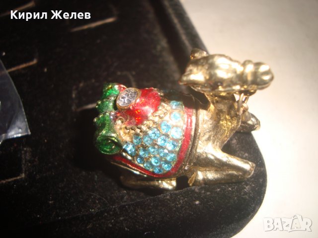 ПОЗЛАТЕНА БРОНЗОВА КАМИЛА - МИНИ КУТИЙКА БИЖУ ЕМАЙЛ КАМЪНИ КРИСТАЛИ БРОНЗОВА 5224, снимка 10 - Колекции - 32089057