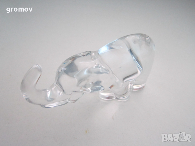 стъклено слонче, снимка 2 - Декорация за дома - 44596561