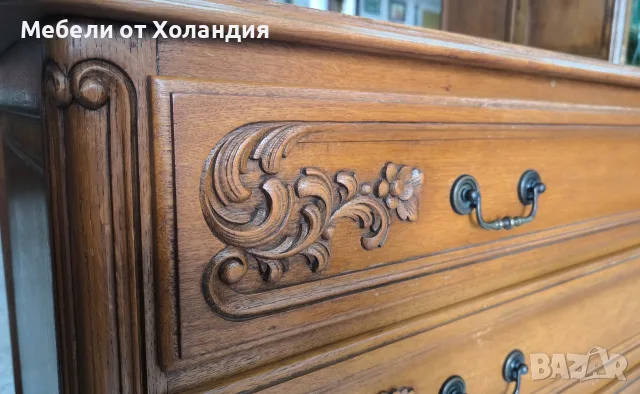 Голям скрин Луи XV, снимка 8 - Скринове - 56541373