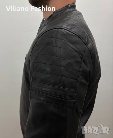 Мъжко кожено яке изкуствена кожа, снимка 2 - Якета - 52289084