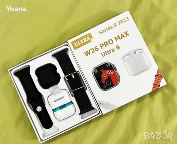 Комплект Smart часовник + TWS слушалки W26 Pro Max ULTRA, снимка 5 - Смарт часовници - 42370822