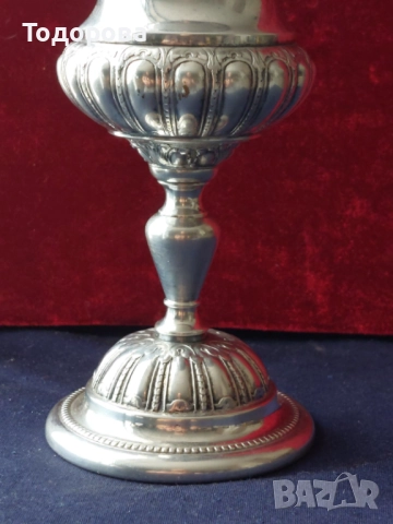 Прекрасна сребърна чаша(бокал) сребро 800,вместимост 300мл., снимка 8 - Чаши - 51841230