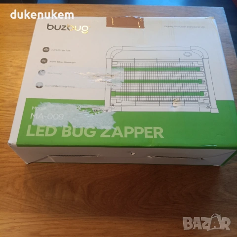 Електрическа LED лампа против комари и мухи 3800V с 3 UV LED крушки, снимка 11 - Друга електроника - 53093993